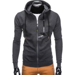 Bluzy męskie: BLUZA MĘSKA ROZPINANA Z KAPTUREM B792 - GRAFITOWA