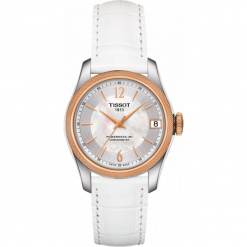 RABAT ZEGAREK TISSOT T-Classic T108.208.26.117.00. Białe, analogowe zegarki męskie TISSOT, ze stali. W wyprzedaży za 3520,00 zł.