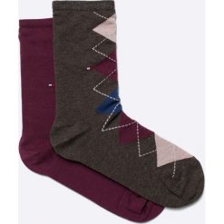 Tommy Hilfiger - Skarpetki (2-pack). Czarne skarpetki damskie TOMMY HILFIGER, z bawełny. W wyprzedaży za 34,90 zł.