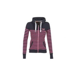 Bluzy Superdry SUN SEA ZIPHOOD. Niebieskie bluzy damskie marki Superdry, xs, bez wzorów, bez rękawów, bez kaptura. Za 311,20 zł.