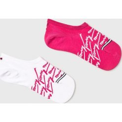 Tommy Hilfiger - Skarpetki (2-pack). Różowe skarpetki damskie TOMMY HILFIGER, bez wzorów. W wyprzedaży za 29,90 zł.