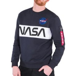 ALPHA INDUSTRIES INLAY NASA SWEATER > 17830807. Bluzy męskie Alpha Industries, xl, bez wzorów, z bawełny, eleganckie, bez kołnierzyka, bez rękawów, bez kaptura. W wyprzedaży za 219,99 zł.