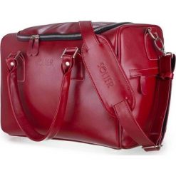 Skórzana torba weekendowa unisex Solier Dratford SL27 burgundowa - Burgundowy. Czerwone torby męskie skórzane Solier, w paski, ze skóry, eleganckie. Za 379,99 zł.