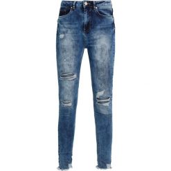 Rurki damskie: Missguided SINNER HIGHWAISTED CHEWED Jeans Skinny Fit vintage blue