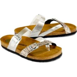 DR. BRINKMANN 701480-92 silber, klapki, japonki profilaktyczne damskie. Klapki damskie Dr. Brinkmann, bez wzorów, bez obcasa. Za 189,90 zł.