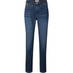 Dżinsy SLIM FIT, przyjazne dla środowiska, z poliestru z recyklingu bonprix ciemny denim. Czarne jeansy damskie bonprix, s, bez wzorów, z jeansu. Za 69,99 zł.