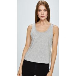 Review - Top. Szare bluzki damskie marki Review, s, z bawełny, z okrągłym kołnierzem, bez rękawów. W wyprzedaży za 27,90 zł.