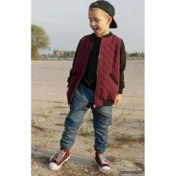 Spodnie ZIP granat. Szare spodnie chłopięce marki Pakamera, z dresówki. Za 85,00 zł.