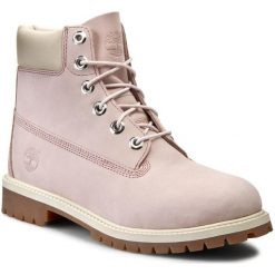 Trapery TIMBERLAND - 6In Prem Wp Bt Laven 34992/TB0349925241 Purp. Różowe trapery damskie Timberland, ze skóry, bez obcasa, bez zapięcia. W wyprzedaży za 349,00 zł.