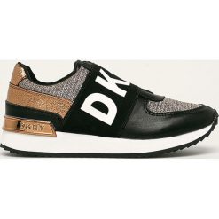Dkny - Buty. Czarne sneakersy damskie DKNY, ze skóry. W wyprzedaży za 419,90 zł.