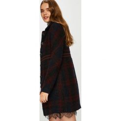 Desigual - Płaszcz. Brązowe płaszcze damskie pastelowe Desigual, z bawełny. Za 749,90 zł.