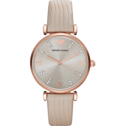 Zegarki damskie: Zegarek EMPORIO ARMANI – Gianni T-Bar AR1681 Nude/Rose Gold