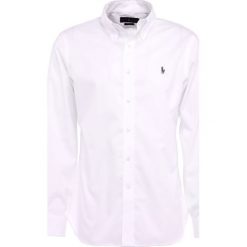 Polo Ralph Lauren EASYCARE PINPOINT OXFORD CUSTOM FIT Koszula white. Szare koszule męskie marki Polo Ralph Lauren, l, z bawełny, button down, z długim rękawem. Za 419,00 zł.