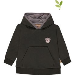 Bluza w kolorze khaki. Brązowe bluzy niemowlęce Mother Nature & Me, z aplikacjami, z bawełny, bez rękawów, bez kaptura. W wyprzedaży za 62,95 zł.