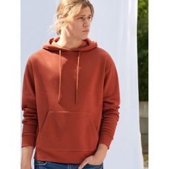 Gładka bluza z kapturem - Bordowy. Czerwone bluzy męskie Sinsay, s, bez wzorów, z kapturem, bez rękawów, z kapturem. Za 49,99 zł.