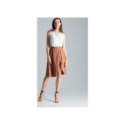 Spódnica M675 Brąz. Pomarańczowe spódniczki damskie FIGL, xl, bez wzorów, eleganckie, midi, asymetryczne. Za 139,00 zł.
