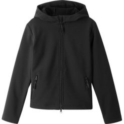 Kurtka softshell ze stretchem bonprix czarny. Czarne kurtki dziewczęce bonprix, bez wzorów, z softshellu. Za 59,99 zł.