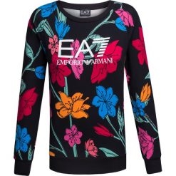 Bluza EA7 EMPORIO ARMANI Print|Czarny. Czarne bluzy damskie marki EA7 Emporio Armani, z nadrukiem, z dzianiny, bez rękawów, bez kaptura. W wyprzedaży za 525,00 zł.