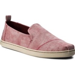 Półbuty TOMS - Deconstructed Alpargata 10011741 Henna Red. Czerwone półbuty damskie marki Toms, na co dzień, bez wzorów, z tworzywa sztucznego, bez obcasa, bez zapięcia. W wyprzedaży za 189,00 zł.