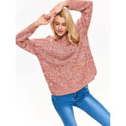 SWETER DAMSKI, Z GOLFEM. Białe golfy damskie marki TROLL, l, z dzianiny, z długim rękawem. W wyprzedaży za 39,99 zł.