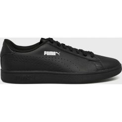 Puma - Buty Smash v2. Czarne buty sportowe męskie marki Puma, ze skóry, na sznurówki. W wyprzedaży za 229,90 zł.