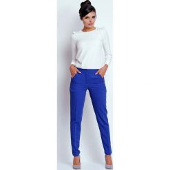 Kobaltowe Eleganckie Spodnie Cygaretki. Niebieskie spodnie damskie Molly.pl, s. Za 114,90 zł.