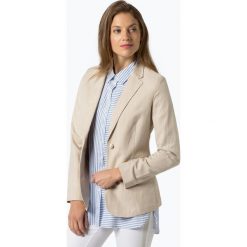 Someday - Blezer damski z dodatkiem lnu – Norin, beżowy. Brązowe bolerka i narzutki damskie someday., bez wzorów, bez rękawów. Za 249,95 zł.