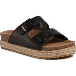 Espadryle XTI - 44112 Negro. Czarne espadryle damskie Xti, bez wzorów, ze skóry ekologicznej, bez obcasa. W wyprzedaży za 139,00 zł.