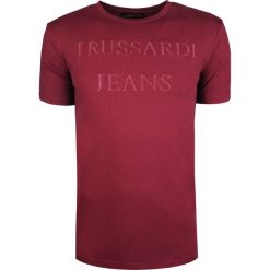 Trussardi T-shirt. T-shirty męskie Trussardi, bez wzorów, z bawełny, z okrągłym kołnierzem. Za 179,00 zł.