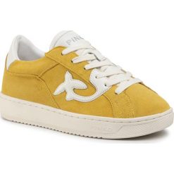 Sneakersy PINKO - Liquirizia 1 PE 20 BLKS1 1H20PX Y61B Giallo/Bianco. Żółte półbuty damskie Pinko, na co dzień, bez wzorów, ze skóry, bez obcasa, na płaskiej podeszwie, bez zapięcia. W wyprzedaży za 549,00 zł.
