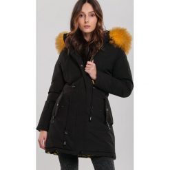 Czarno-Żółta Dwustronna Kurtka Woodway. Czarne kurtki damskie Renee, na zimę, xl, moro, bez kaptura. Za 289,99 zł.