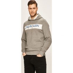 Calvin Klein - Bluza. Czarne bluzy męskie Calvin Klein, s, z nadrukiem, z bawełny, z kapturem, bez rękawów, z kapturem. Za 449,90 zł.