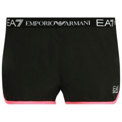 Szorty sportowe EA7 Emporio Armani 3GTS04 TN28Z 1200. Czarne spodenki sportowe damskie EA7 Emporio Armani, xl, bez wzorów, z poliesteru, sportowe. W wyprzedaży za 259,00 zł.