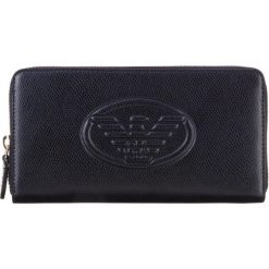 Emporio Armani Portfel Czarny. Czarne portfele damskie Emporio Armani, bez wzorów, z materiału. Za 542,95 zł.