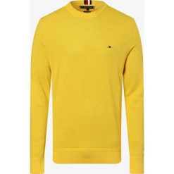 Tommy Hilfiger - Sweter męski, żółty. Żółte swetry męskie TOMMY HILFIGER, xxl, bez wzorów, klasyczne, z klasycznym kołnierzykiem, bez kaptura. Za 449,95 zł.