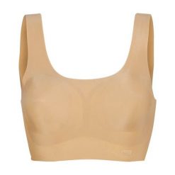 Sloggi Biustonosz Zero Feel beżowy female beżowy L (44/46). Brązowe biustonosze sportowe damskie Sloggi, s, bez wzorów. Za 119,00 zł.
