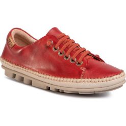 Półbuty PIKOLINOS - W3Y-4925C1 Coral. Czerwone półbuty damskie Pikolinos, na co dzień, bez wzorów, ze skóry, bez obcasa, bez zapięcia. Za 469,00 zł.