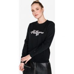 Tommy Hilfiger Haley Bluza Czarny. Czarne bluzy damskie TOMMY HILFIGER, s, z nadrukiem, z bawełny, bez rękawów, bez kaptura. Za 430,95 zł.