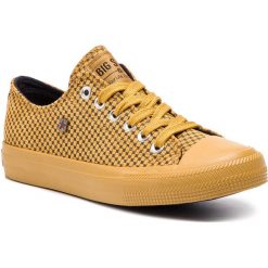Trampki BIG STAR - DD274072 Yellow. Żółte półbuty damskie marki BIG STAR, bez wzorów, z gumy, bez zapięcia. Za 109,00 zł.