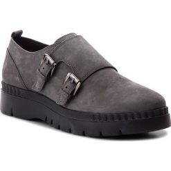 Półbuty GEOX - D Emsley C D747BC 00032 C9002 Dk Grey D747BC. Szare półbuty damskie na koturnie Geox, z nubiku. W wyprzedaży za 269,00 zł.