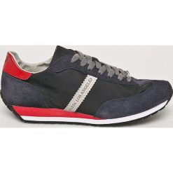 Guess Jeans - Buty. Niebieskie buty sportowe męskie Guess Jeans, z jeansu, na sznurówki. W wyprzedaży za 319,90 zł.