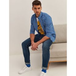 Koszula w kratę regular fit. Niebieskie koszule męskie na lato, m, z bawełny, klasyczne. W wyprzedaży za 29,99 zł.