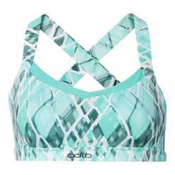 Biustonosze sportowe: Odlo Biustonosz Bra Medium Support Bra Top miętowy r. S