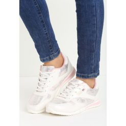 Biało-Różowe Buty Sportowe Riella. Różowe bez kategorii marki Born2be, w paski, z tkaniny. Za 44,99 zł.