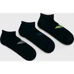 Emporio Armani - Skarpety (3 pack). Niebieskie skarpetki męskie Emporio Armani, bez wzorów, z elastanu. W wyprzedaży za 69,90 zł.