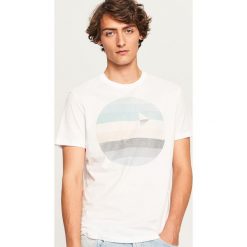 T-shirty męskie: T-shirt z graficznym nadrukiem - Biały