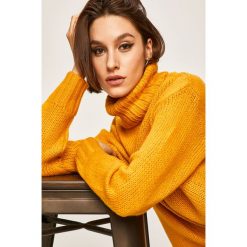 Answear - Sweter. Żółte swetry damskie ANSWEAR, s, bez wzorów, z dzianiny, bez rękawów. W wyprzedaży za 49,90 zł.