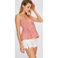 Vero Moda - Top Luna. Czerwone topy damskie marki Vero Moda, s, z bawełny. W wyprzedaży za 69,90 zł.