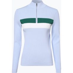 Tommy Hilfiger - Sweter damski, niebieski. Niebieskie swetry damskie marki TOMMY HILFIGER, xs, w paski, prążkowane, klasyczne, bez rękawów, bez kaptura. Za 399,95 zł.