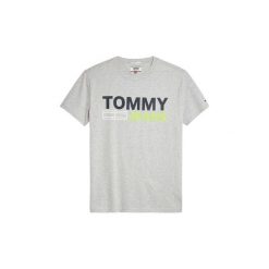 T-shirty z krótkim rękawem Tommy Jeans DM0DM04528 TJM ESSENTIAL. Szare t-shirty męskie Tommy Jeans, s, bez wzorów, z jeansu, bez kołnierzyka, krótkie. Za 98,37 zł.